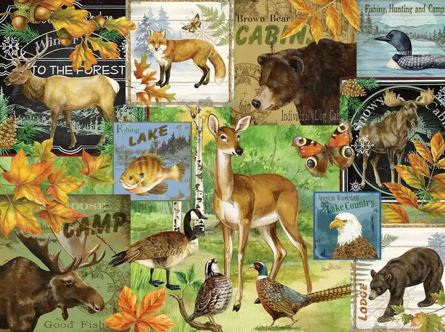 Lodge Collage - 500-piece by Bits and Pieces