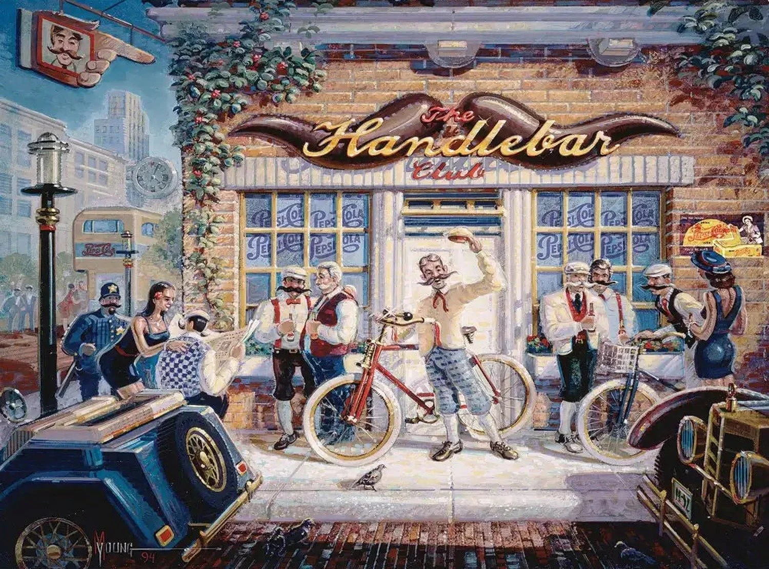 The Handlebar Club - 550-piece by KI Puzzles