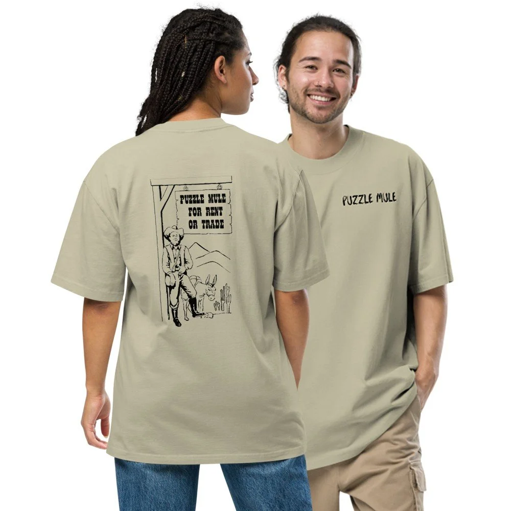 Puzzle Mule Oversized faded T-shirt