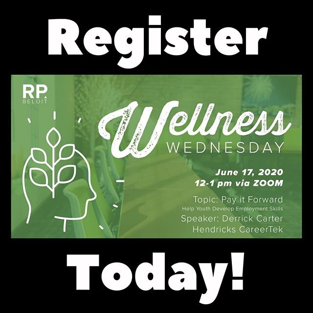 Virtually join the Rising Professionals for our BYO Lunch &amp; Learn series, Wellness Wednesday. Hear from Derrick Carter from Hendricks CareerTek on how you can use your skills to Pay it Forward to the next generation of youth.

Link in the bio 👆?