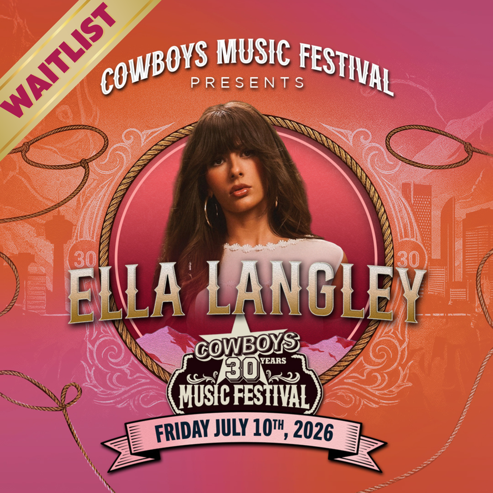 Ella Langley Cowboys Music Festival July 10 official lineup poster