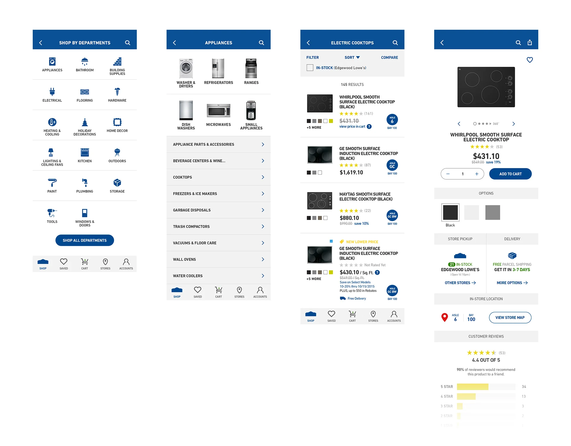 The Android apps were redesigned in parallel with iOS, taking advantage of platform-specific design nuances.