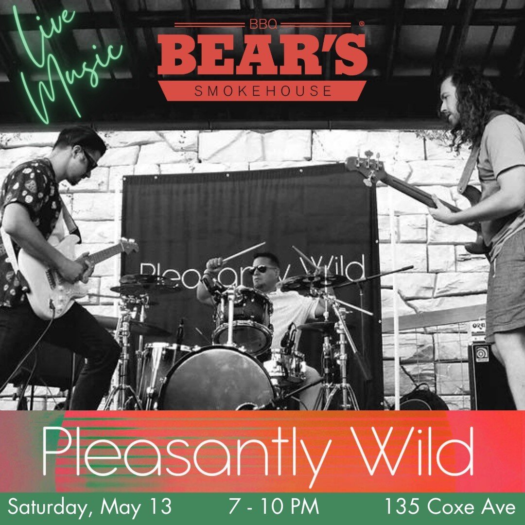 LIVE MUSIC ALERT: @pleasantlywildmusic will be rocking the Bear's patio from 7-10 PM on Saturday. Come down and see us for Asheville's best BBQ, craft beer, cocktails, and summer vibes.