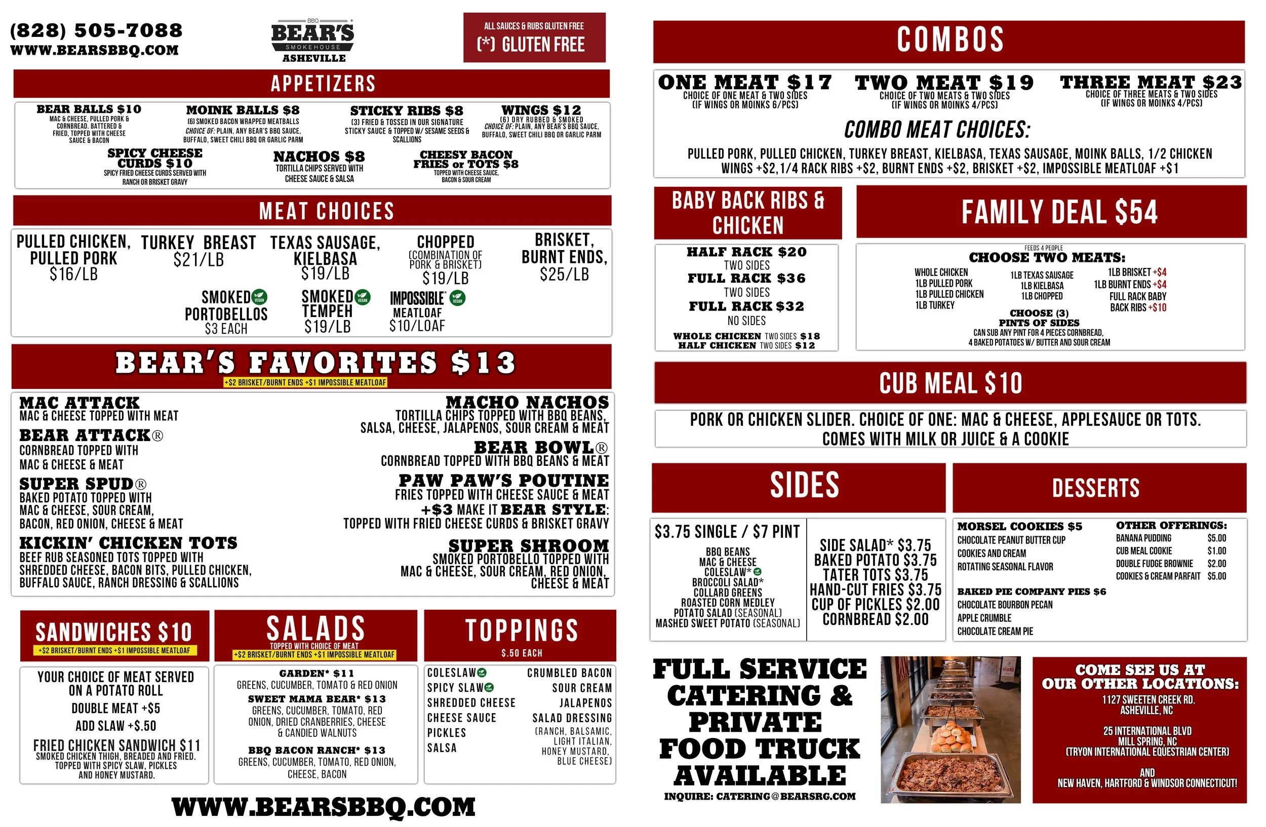 AVLmenu — Bear's Smokehouse BBQ