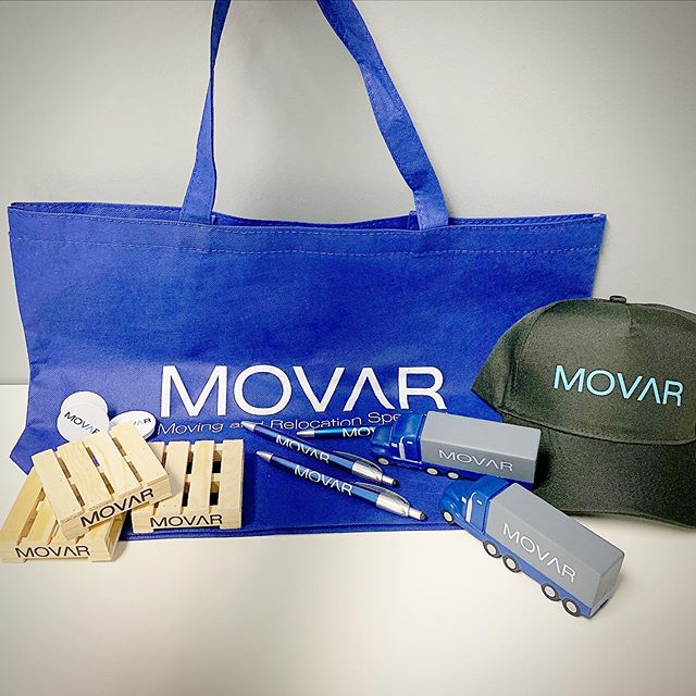 Project: Upcoming trade-show for a moving company.
Solution: Pallet Coasters, Truck Stress Relievers, Trucker Hats, Pens, Totes 
#Success #HappyClient #Support #Partners #Movar #Branding #Swag #Custom #Pallet #Coasters #CustomHats #CustomBags #Trucki