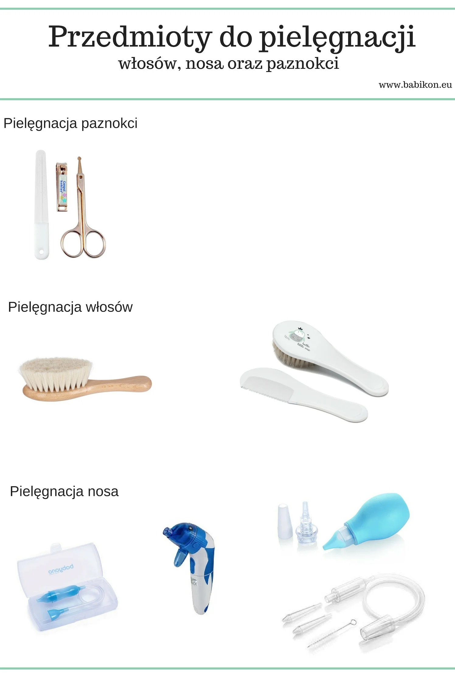 przedmioty do pielegnacji oczu uszu i paznokci