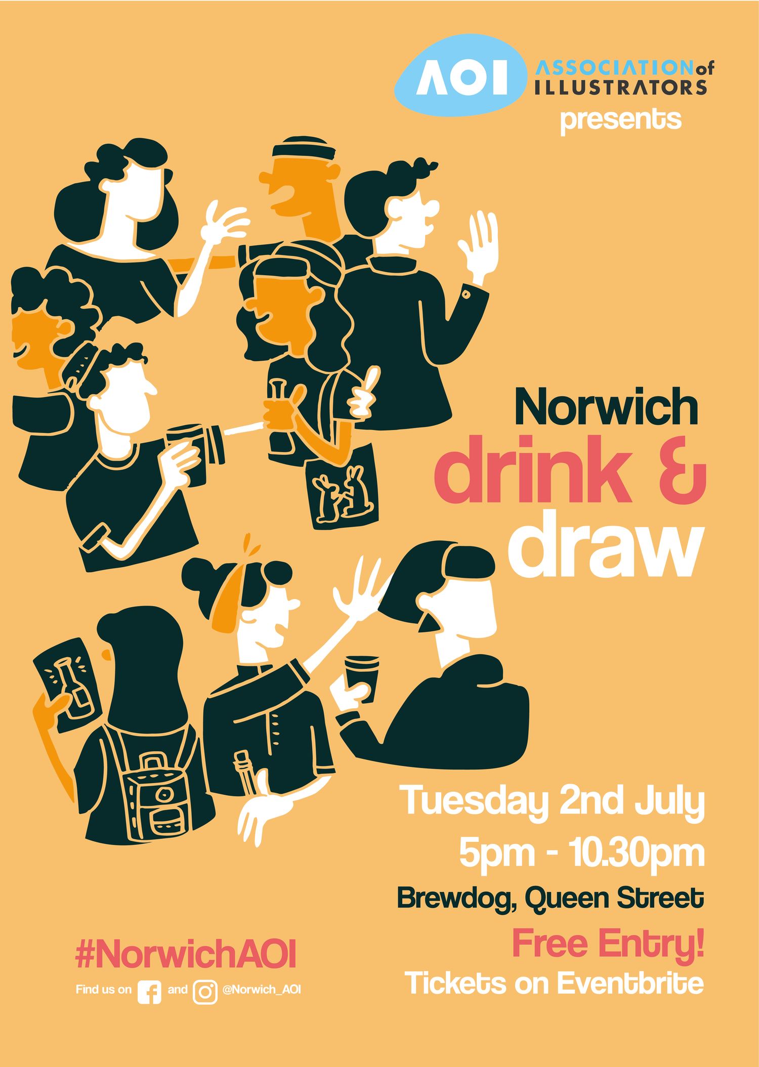 Cardiff illustrator meet-up / Illustration Club / Drink & Draw – The AOI