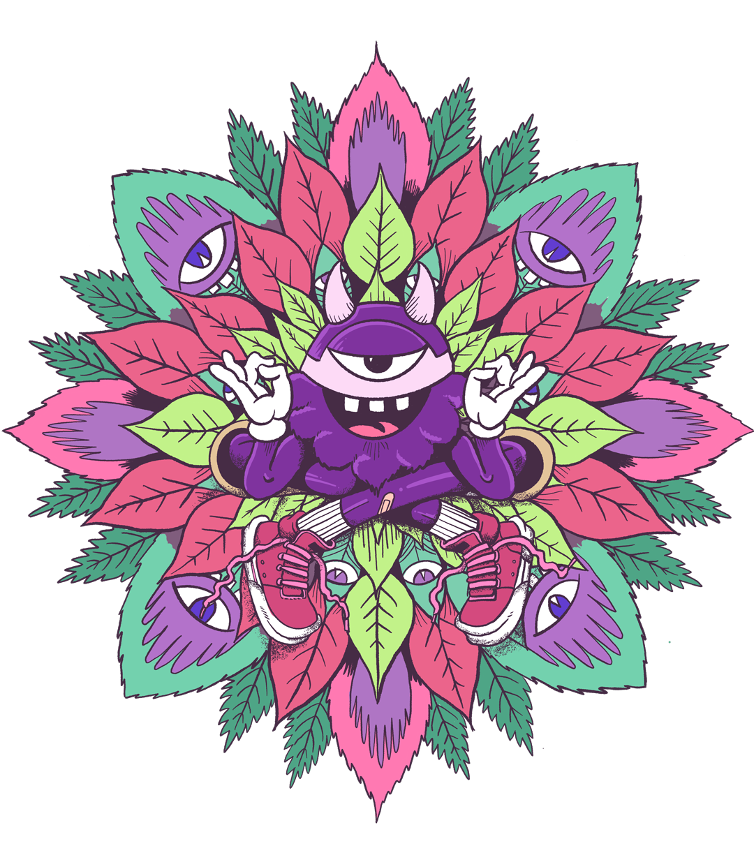 Mandala Style Promotional Illustration for Huck Bike