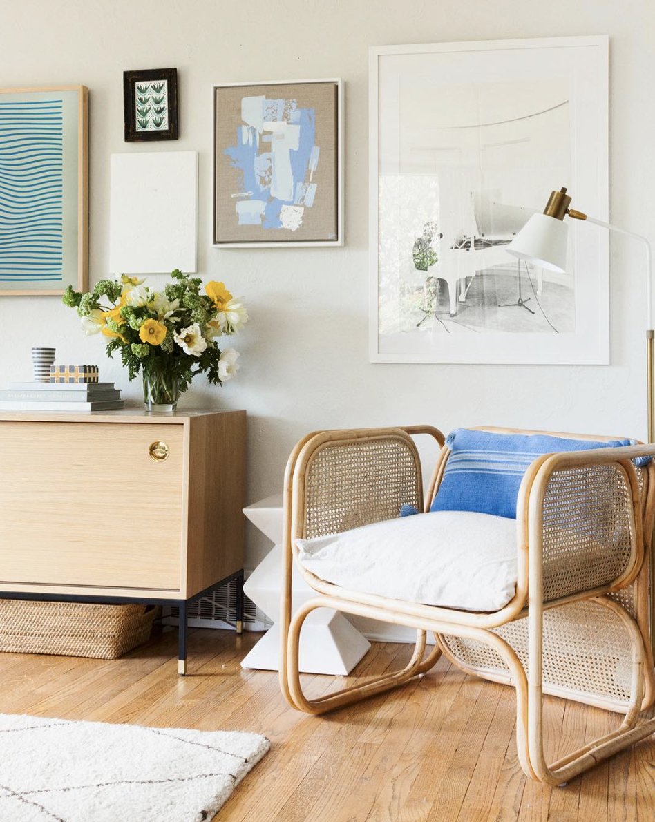 "Bluebell" in the living room of Seattle-based designer/blogger Cassandra Lavalle