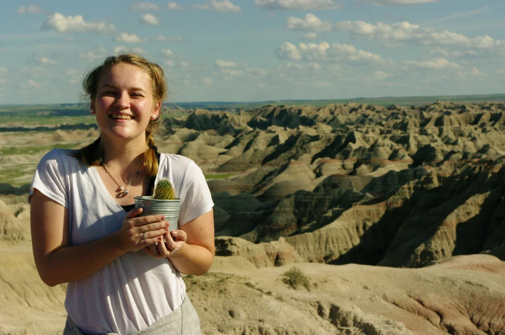 Me and Atticus (my loyal college cactus)