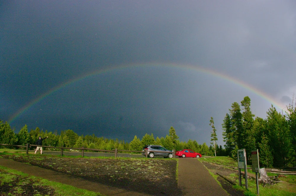 Full rainbow over Yellowstone