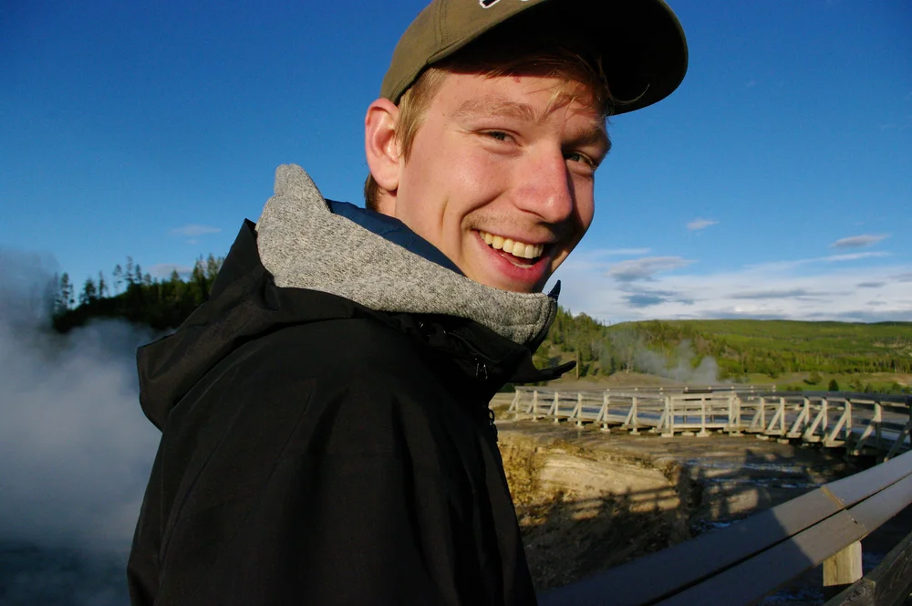 Ike with the Excelsior Geyser Crater