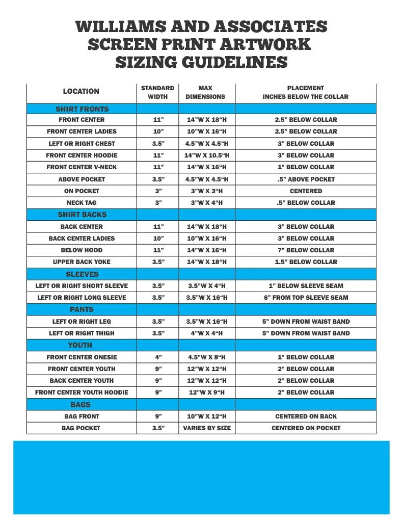 Screen Printing Artwork Guidelines