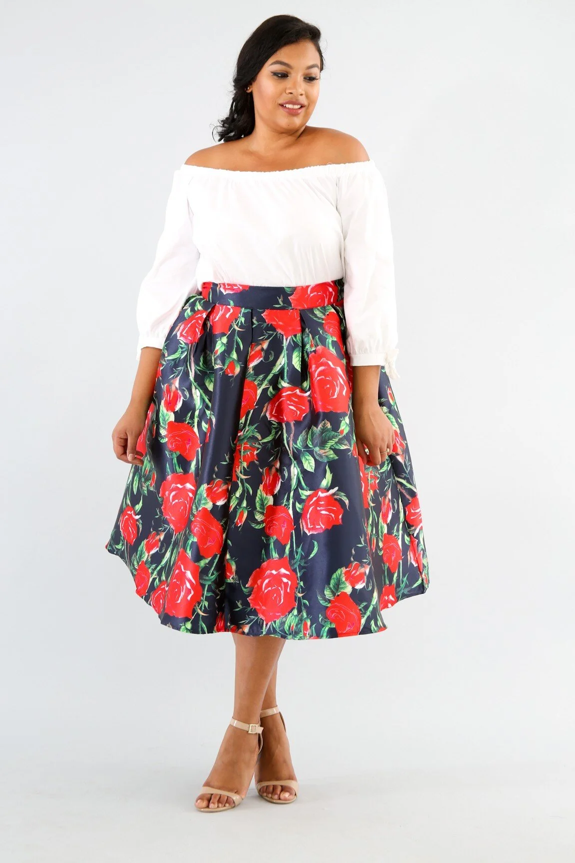 Rose Silk Skirt
