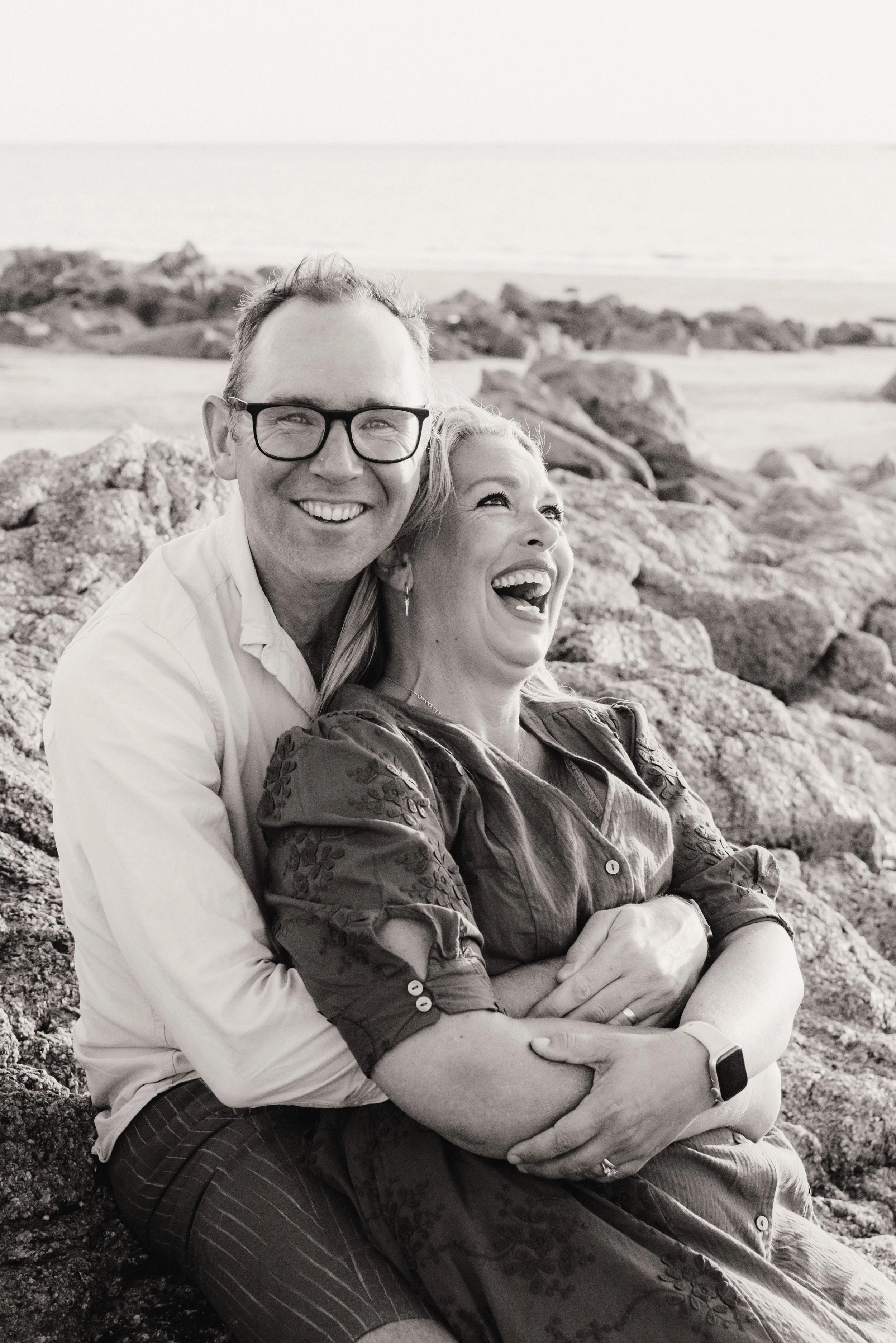 Jersey photographer - couple portrait at beach