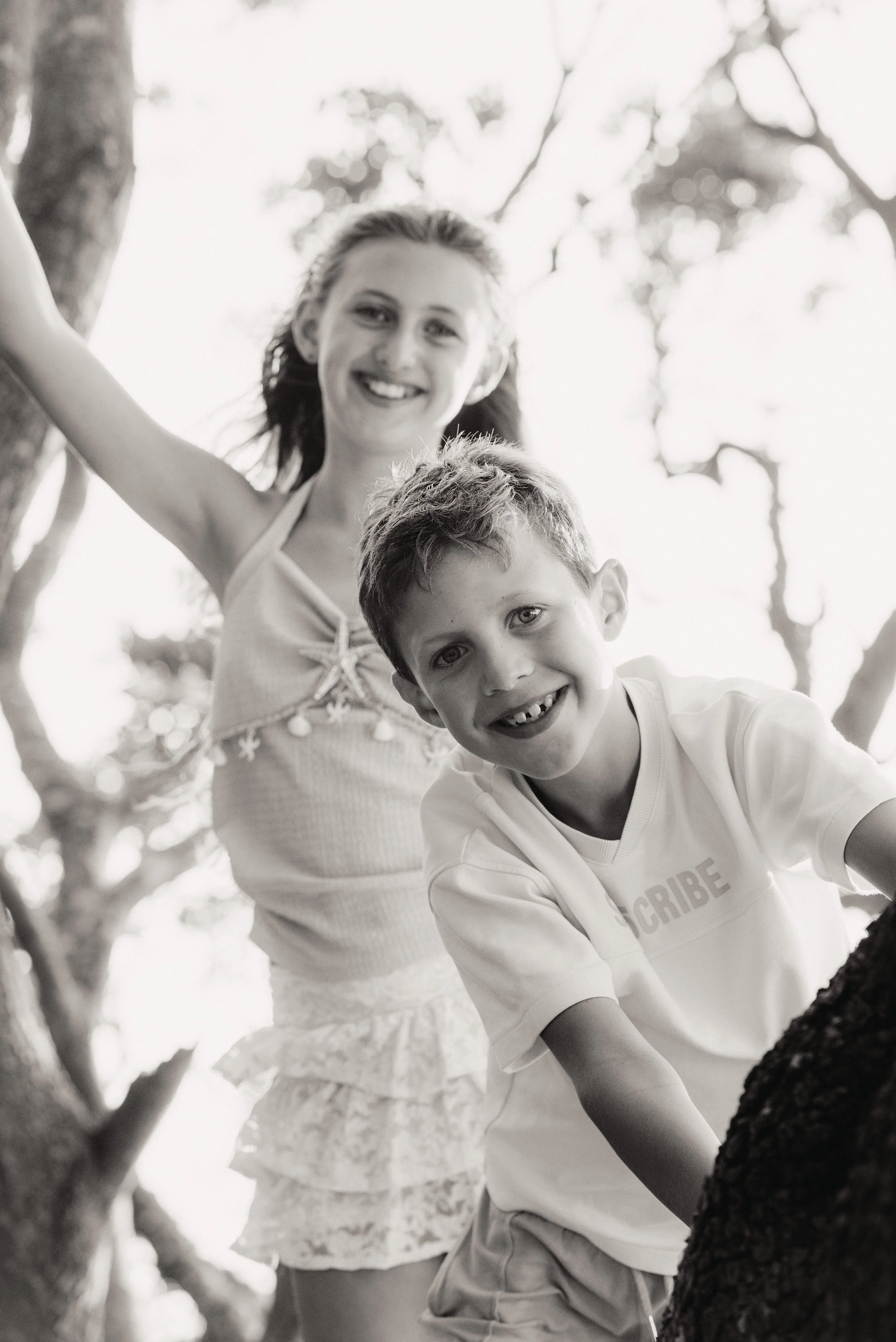 Jersey photographer - siblings in tree