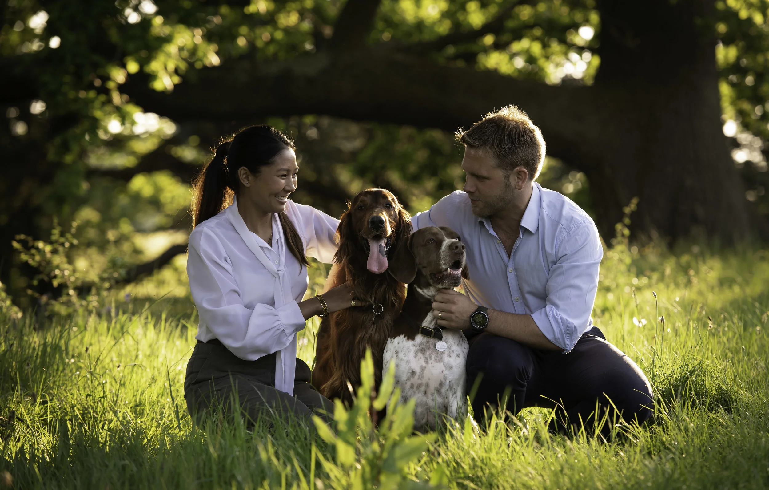 Couple and their dogs