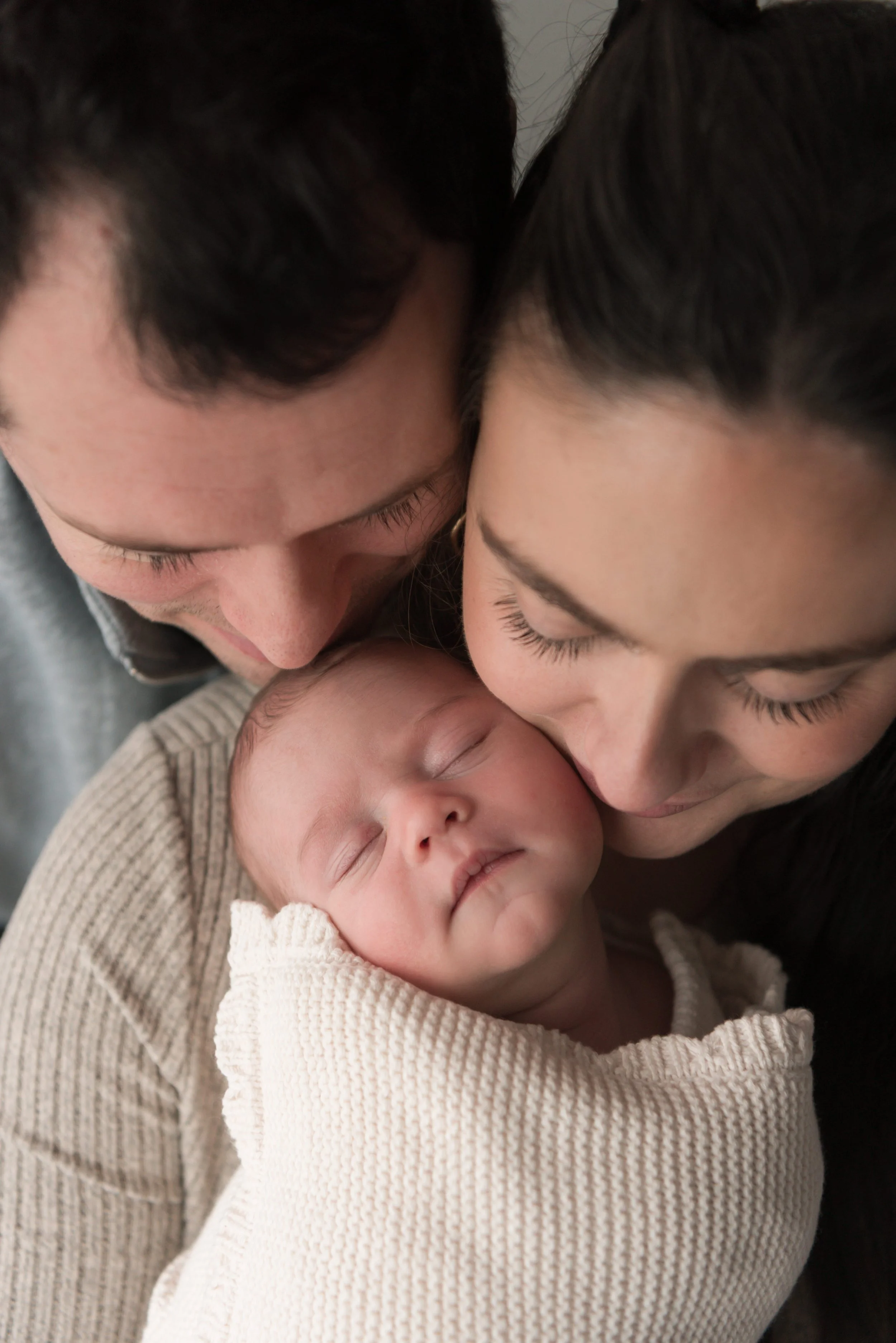 Jersey photographer - newborn at home family portrait