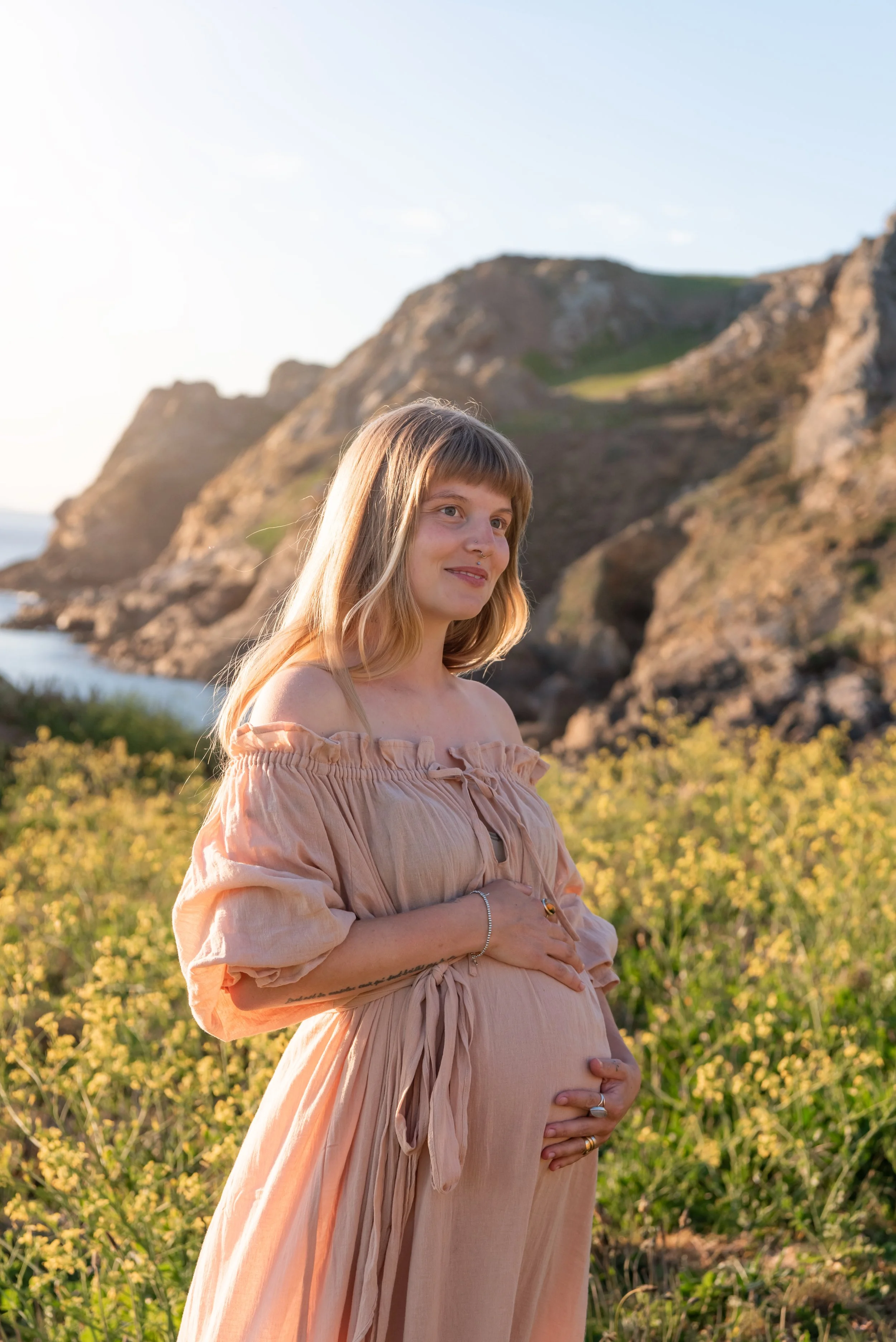 Jersey photographer: a client maternity dress at L'Etacq