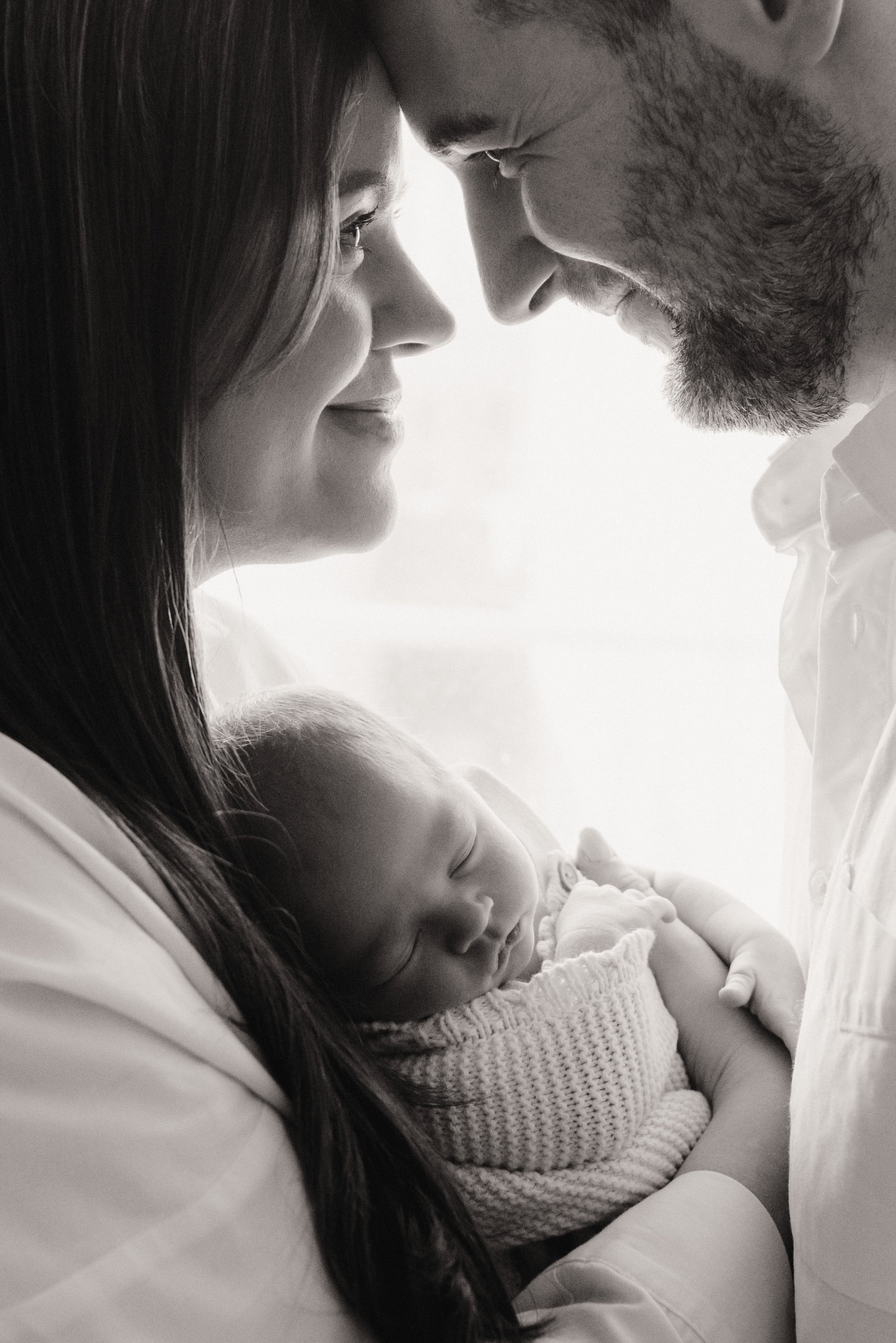 Jersey photographer - newborn and parents at home