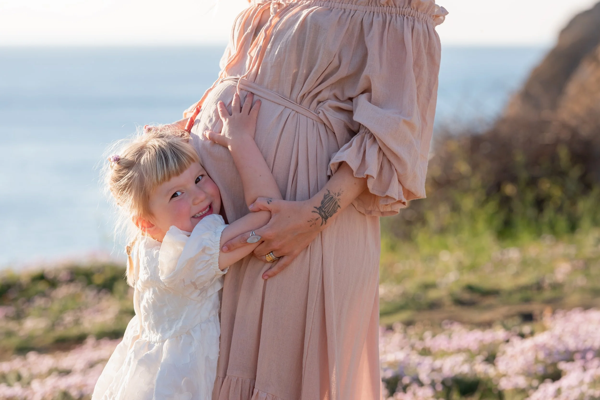 Jersey photographer - daughter and baby bump