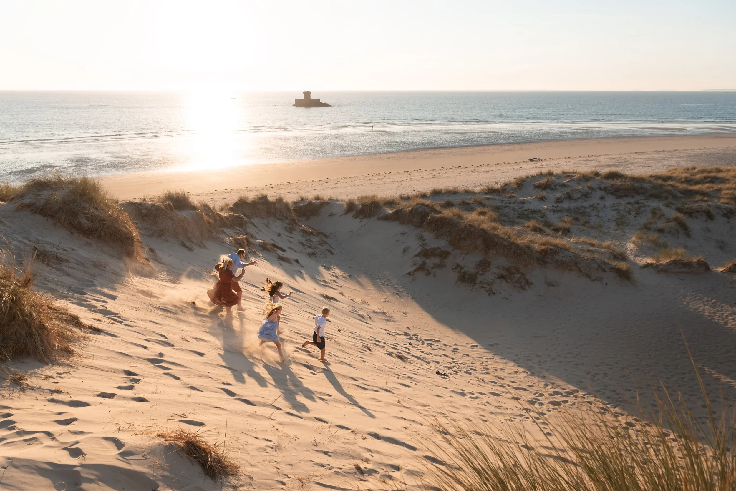 Jersey photographer - family in Le Braye dunes