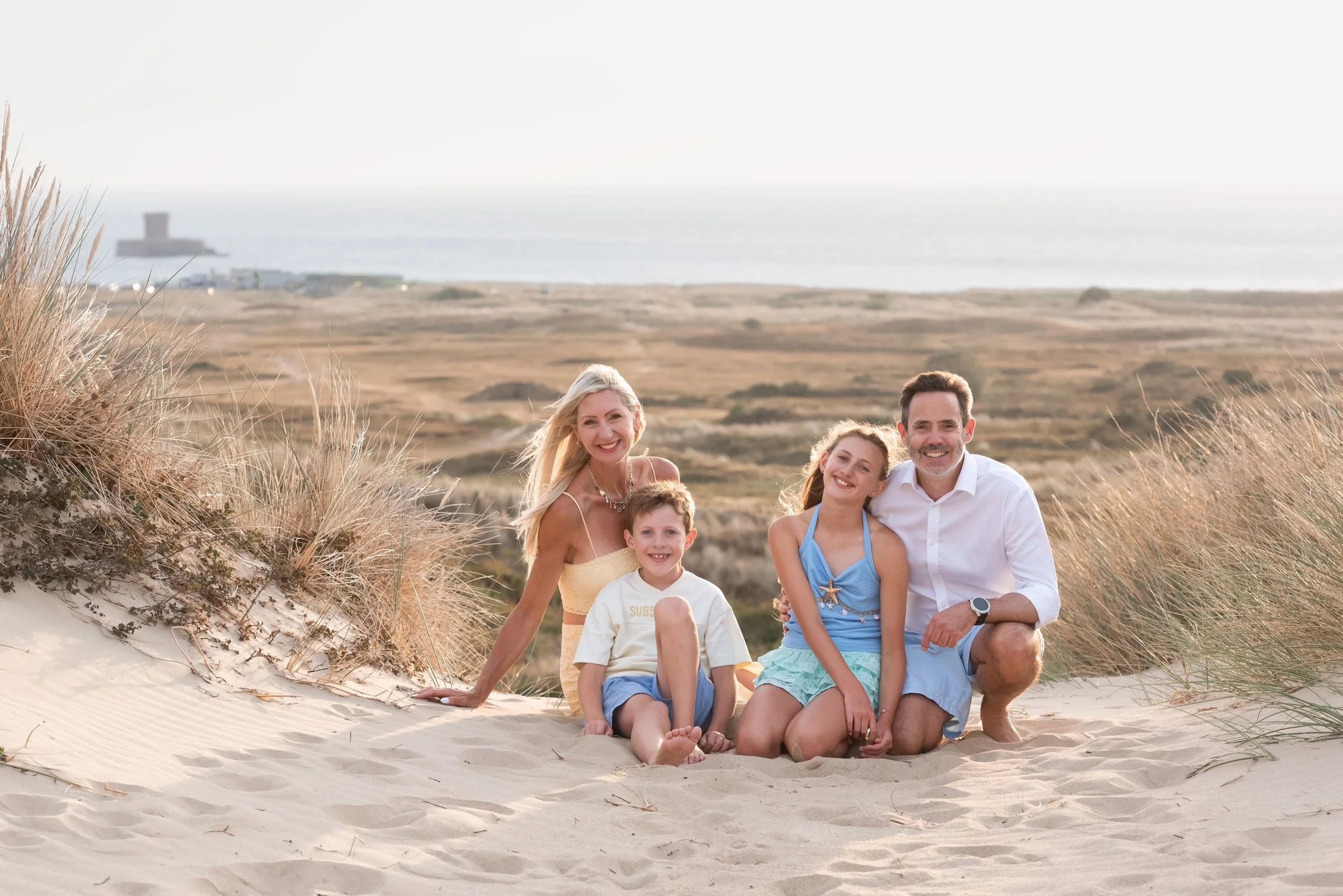 Jersey photographer - family photo at sand dunes