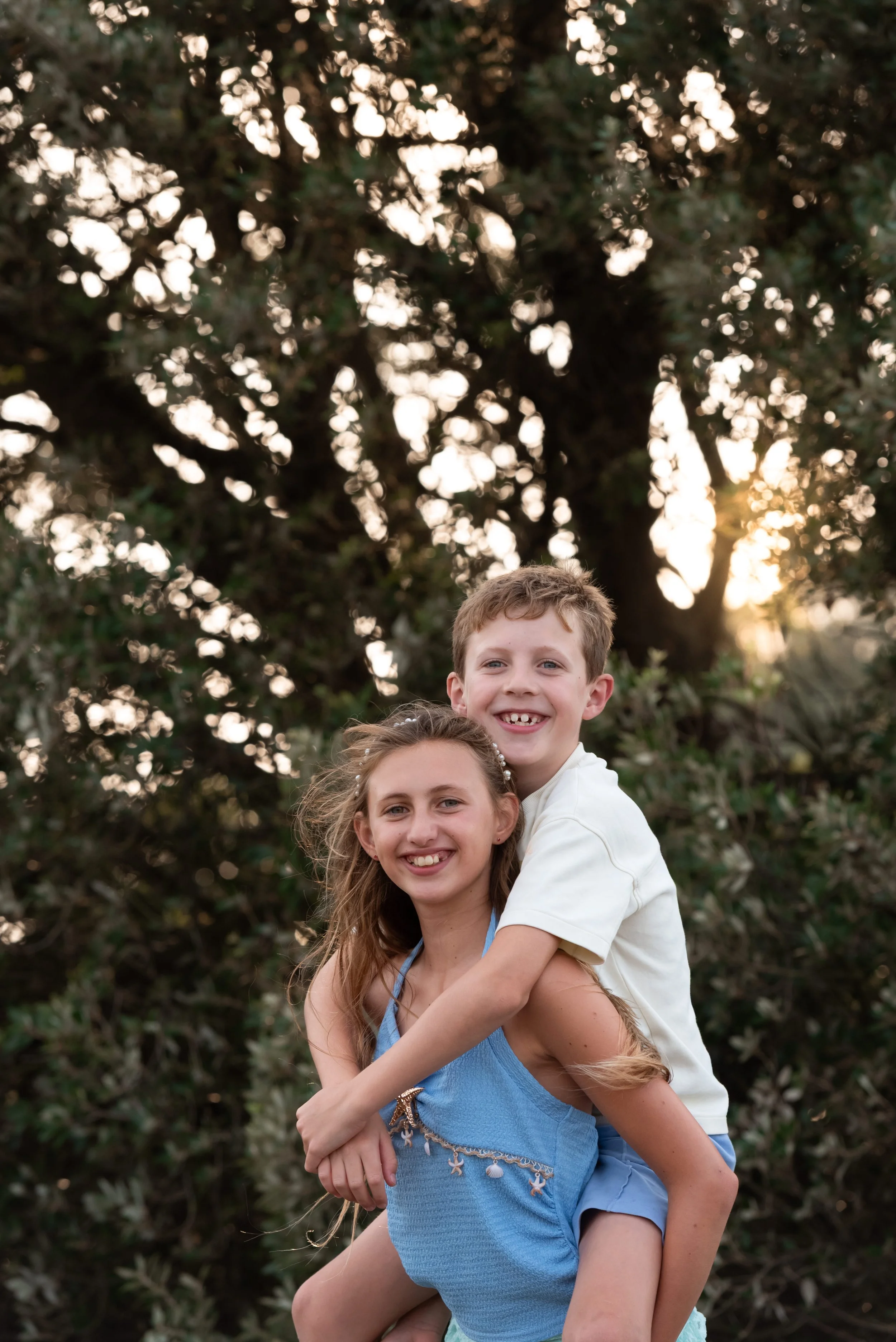 Jersey photographer- siblings with sunset