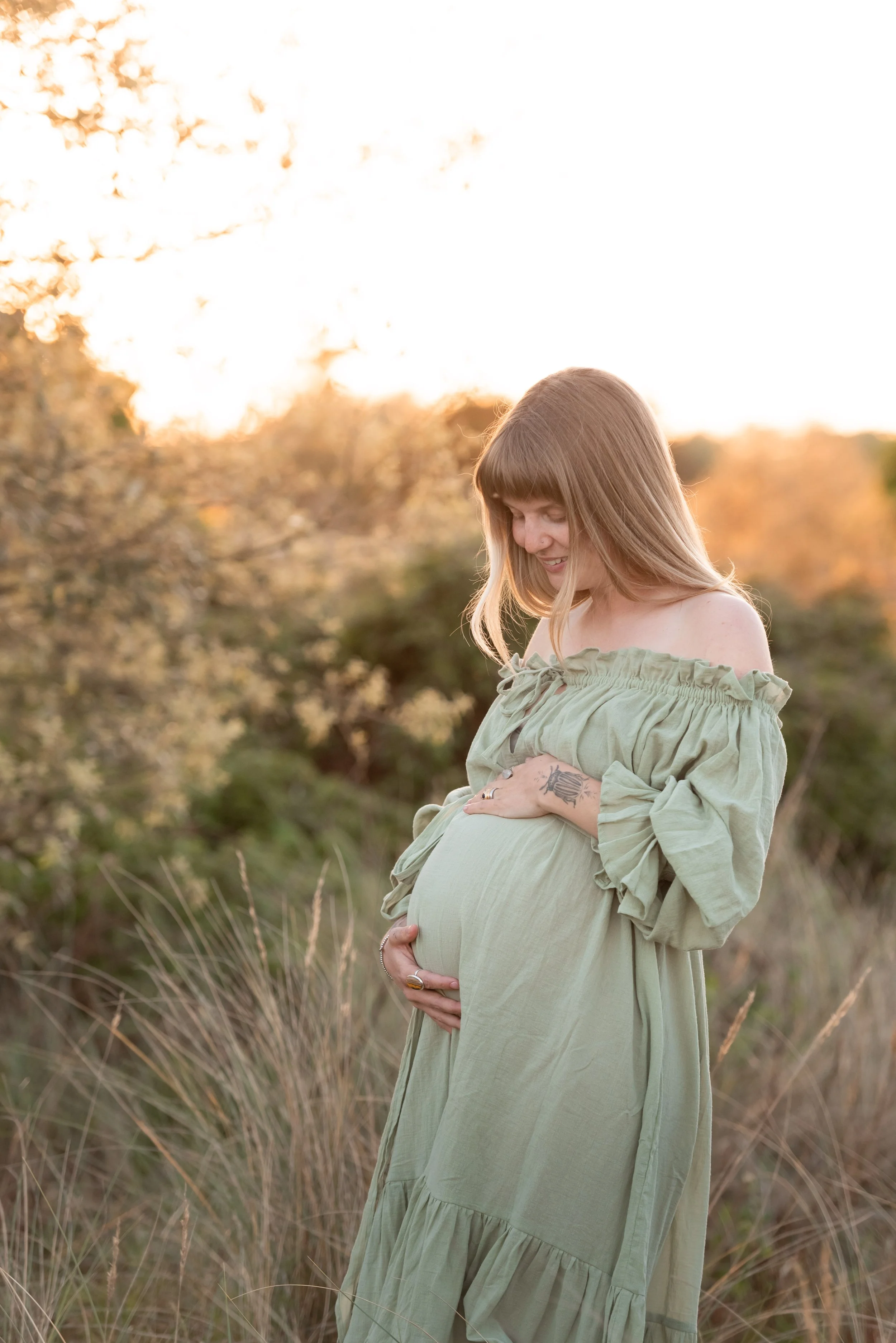 Jersey photographer - maternity photoshoot in nature reserve