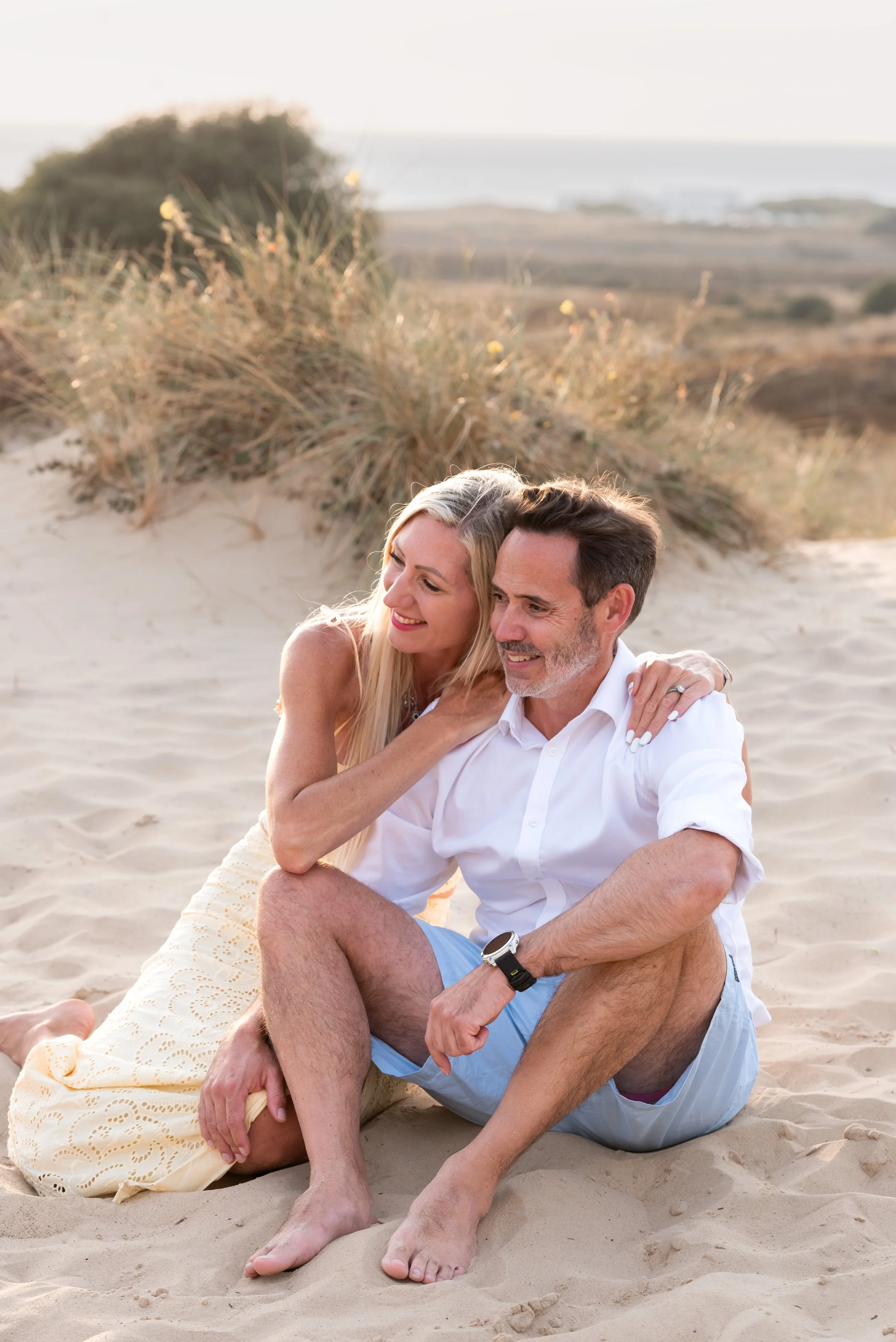 Jersey photographer - couple in dunes