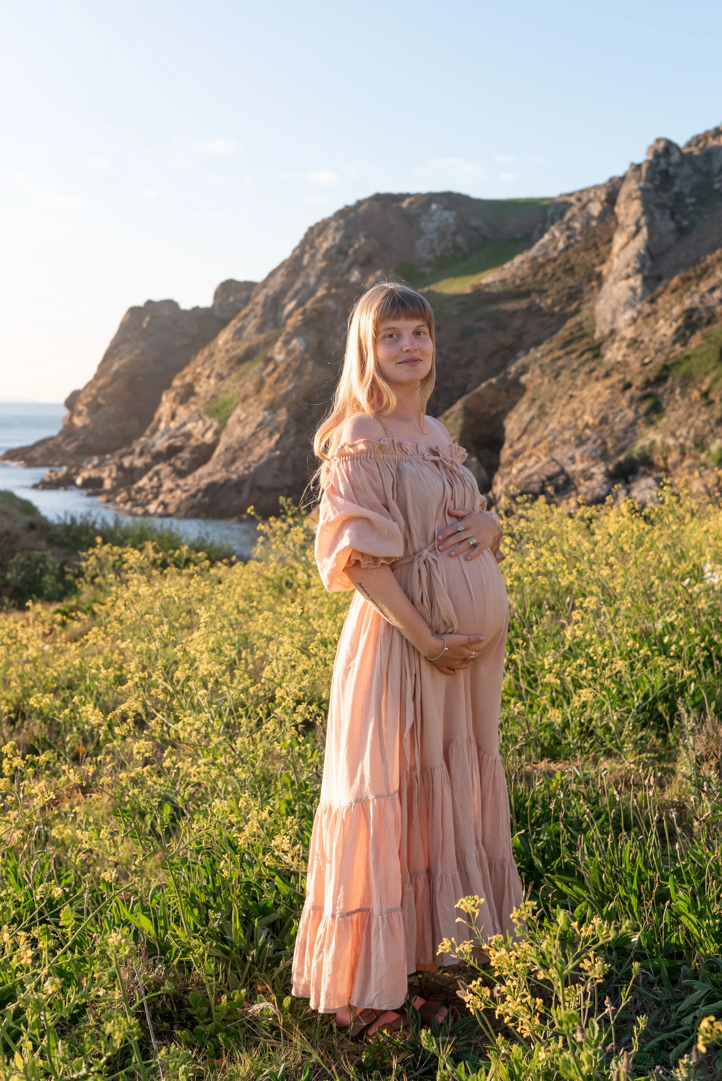 Jersey photographer - maternity gown in chai