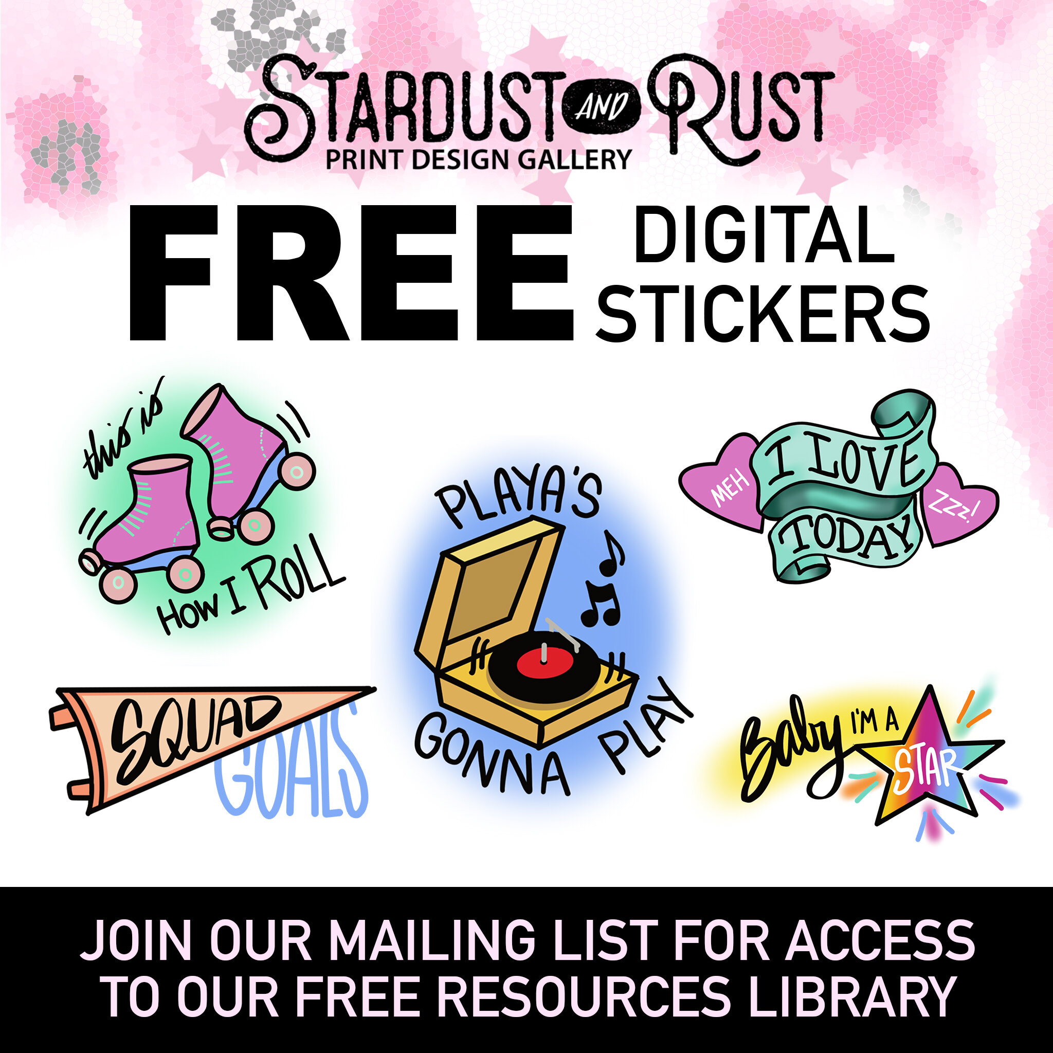 Stardust and Rust Digital Sticker Set - SKATE