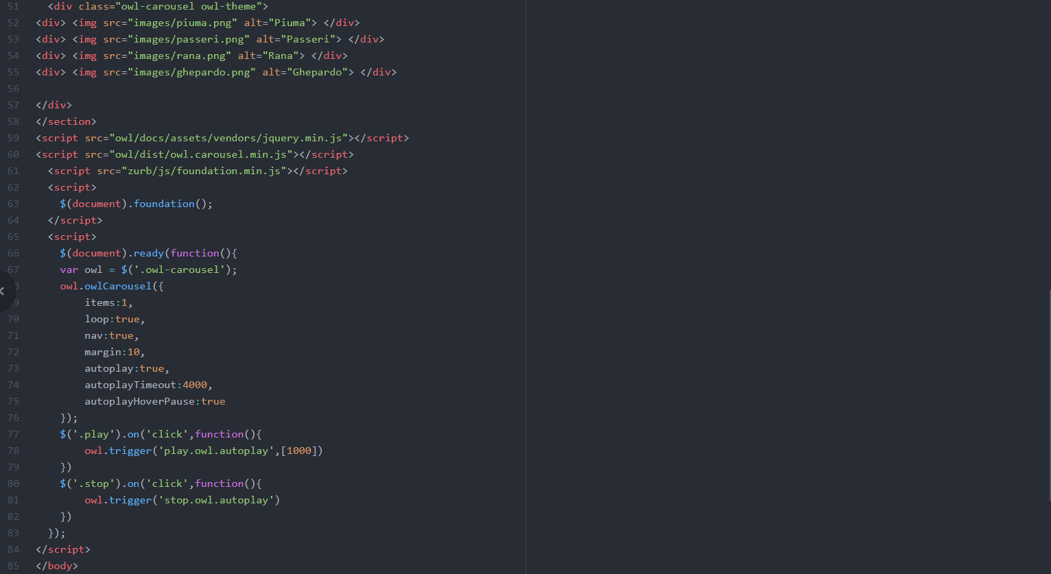 Carousel HTML (Javascript)