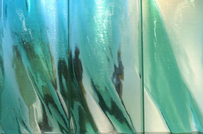  People behind the Infinity glass wall 