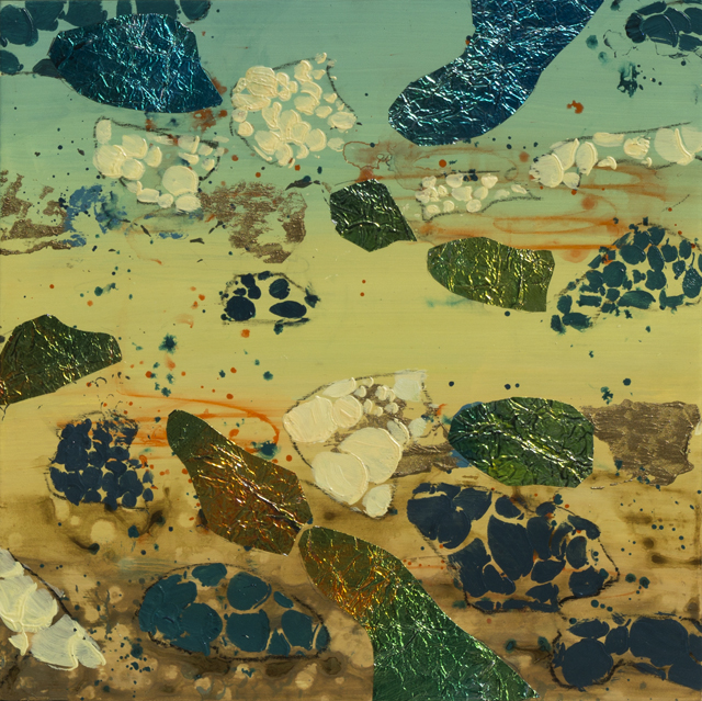   Slow Drift     12” x 12” x 1.5”    Mixed Media on Wood Panel 