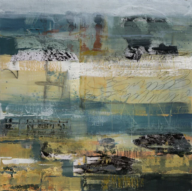   Roll and Foam     24” x 24” x 1.5”    Mixed Media On Wood Panel 