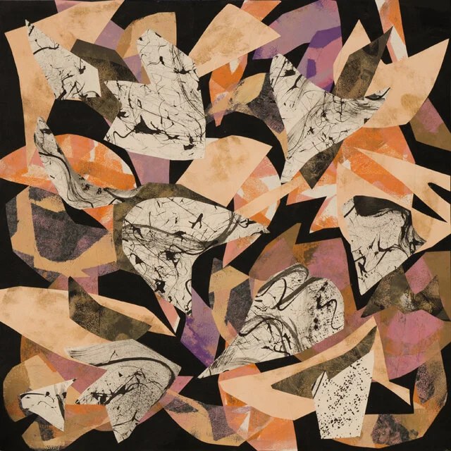   Winged Migration     24” x 24” x 1.5”    Mixed Media on Wood Panel 