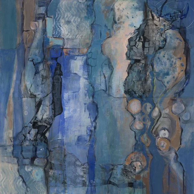   Moonlight Madness     24” x 24”    Mixed Media on Wood Panel 