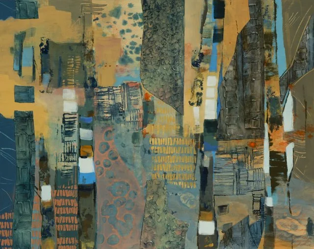   Skyward Bound     24” x 24” x 1.5”    Mixed Media on Wood Panel     SOLD  