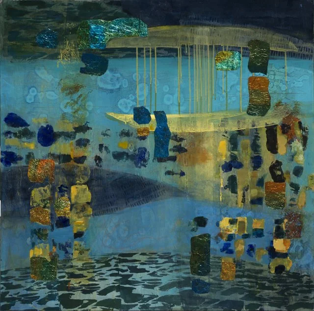   Underwater Illumination     36” x 36” x 1.5”    Mixed Media on Wood Panel     SOLD  