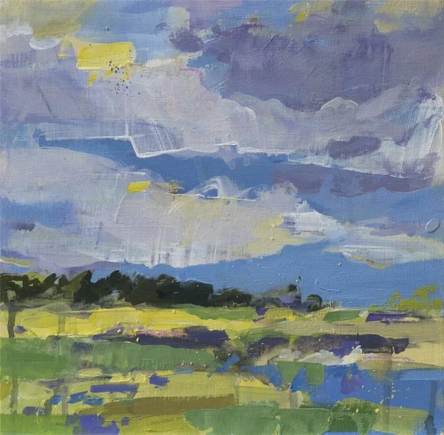   Sun-Kissed     12” x 12” x 1.5”    Mixed Media on Wood Panel 