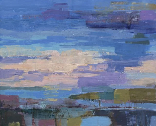   Sunset Sea     24" x 30" x 1.5"    Mixed Media on Wood Panel 