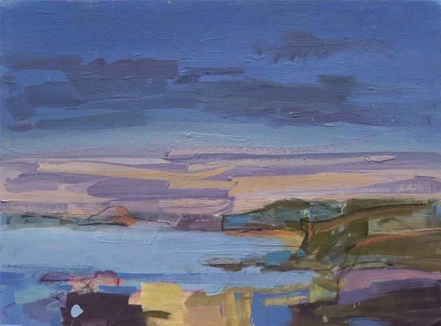   Fading Into Night     12" x 16" x 1.5"    Mixed Media on Wood Panel 