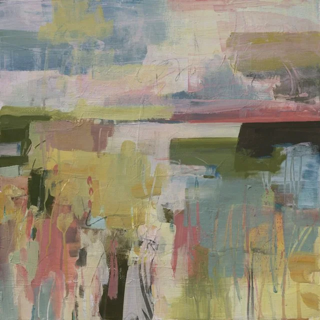   A Sip of Sunshine     24" x 24"    Mixed Media on Wood Panel 