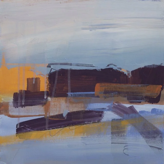   Smouldering Light     12” x 12” x 1.5”    Mixed Media on Wood Panel 