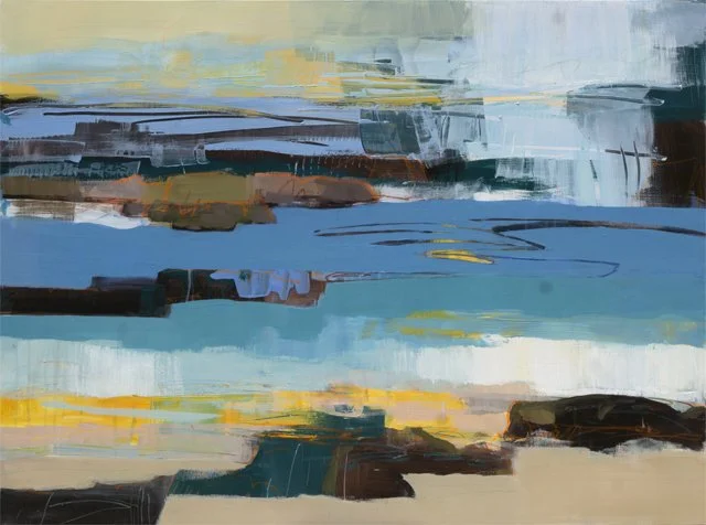   Crashing Waves Sing Out     36” x 48” x 1.5”    Mixed Media on Wood Panel 