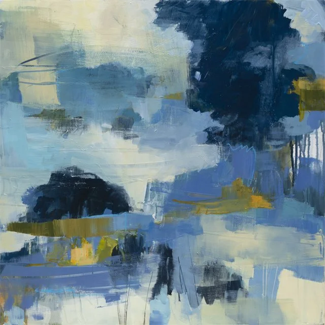   The Whisper of Trees    36” x 36” x 1.5”     Mixed Media on Wood Panel 