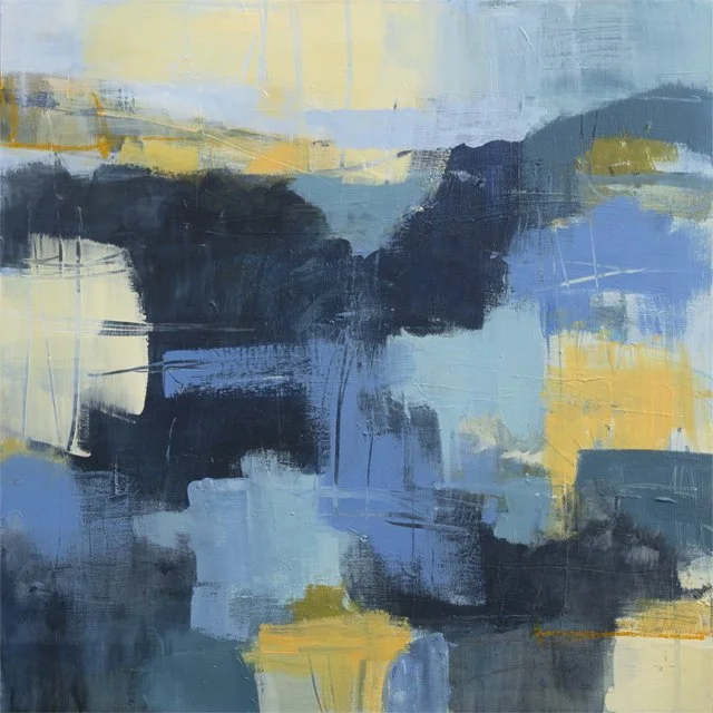   Sunrise in the Canyon     24” x 24” x 1.5”     Mixed Media on Wood Panel 