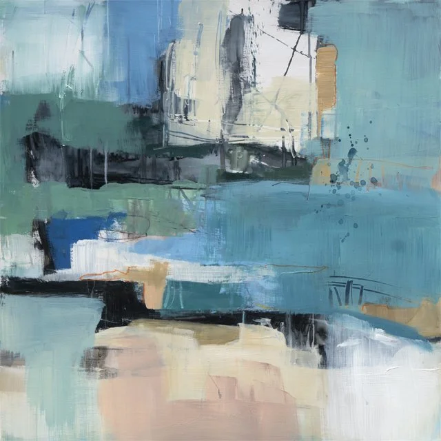   Shades of Blue     36” x 36” x 1.5”     Mixed Media on Wood Panel 