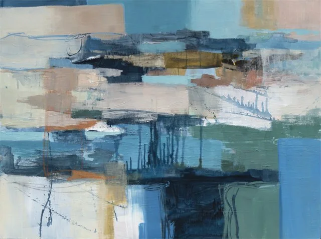   The Maker of the Sea     36” x 48” x 1.5”     Mixed Media on Wood Panel 